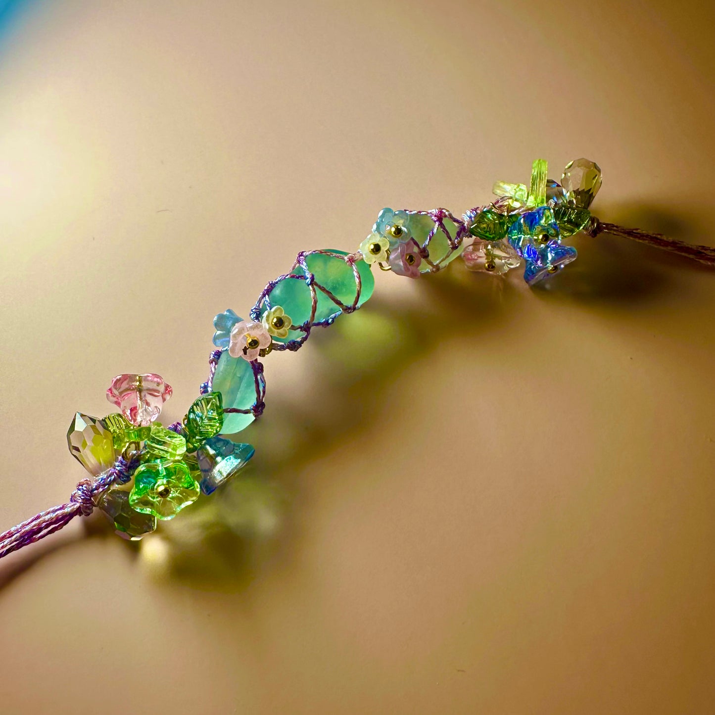 Fluorite Macrame Bracelet