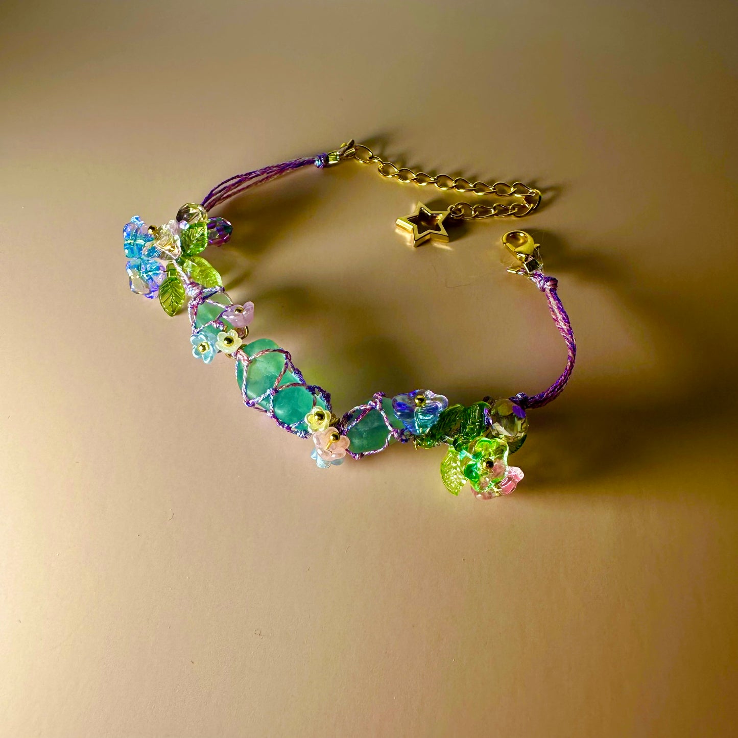 Fluorite Macrame Bracelet